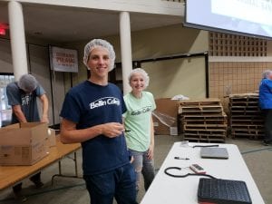 Students work at Feed My Starving Children Oct. 3, 2018.