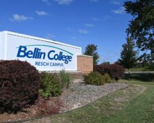 View of campus from the street entrance