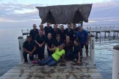 group shot on dock