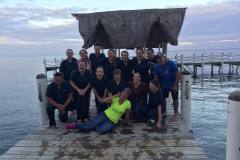 group shot on dock group shot on dock